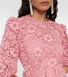 Costarellos Belted lace maxi dress