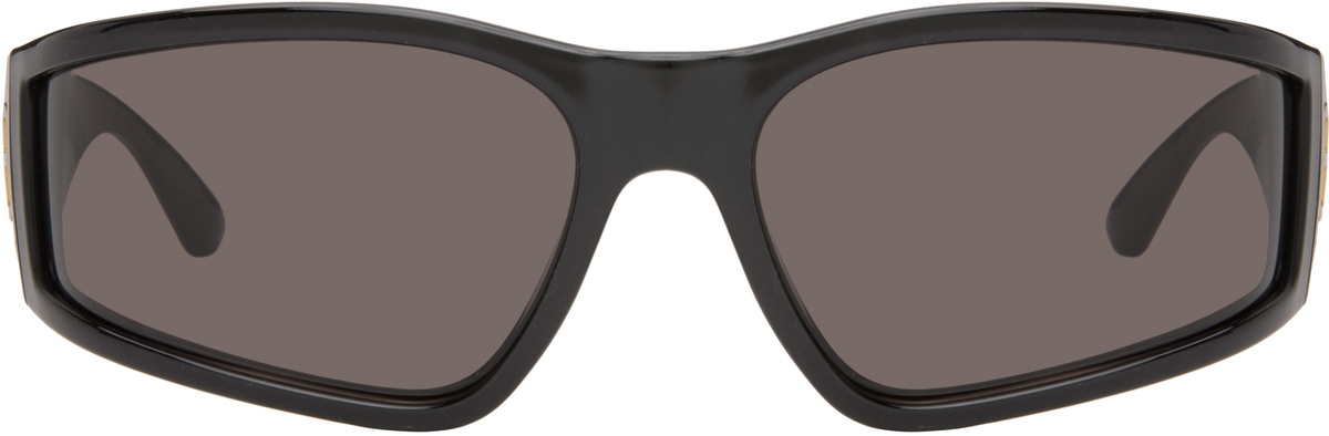 Balenciaga Black Reverse Xpander Rectangle Sunglasses Balenciaga