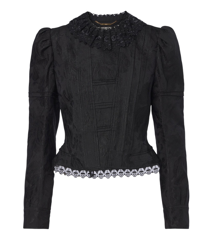 Photo: Chloé Wool and silk-blend jacquard lace jacket