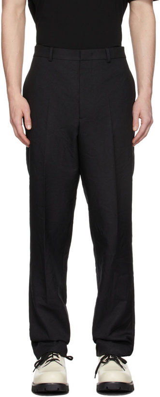 Photo: Jil Sander Black Gabardine Tapered Trousers