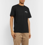 Stüssy - Bloom Printed Cotton-Jersey T-Shirt - Black