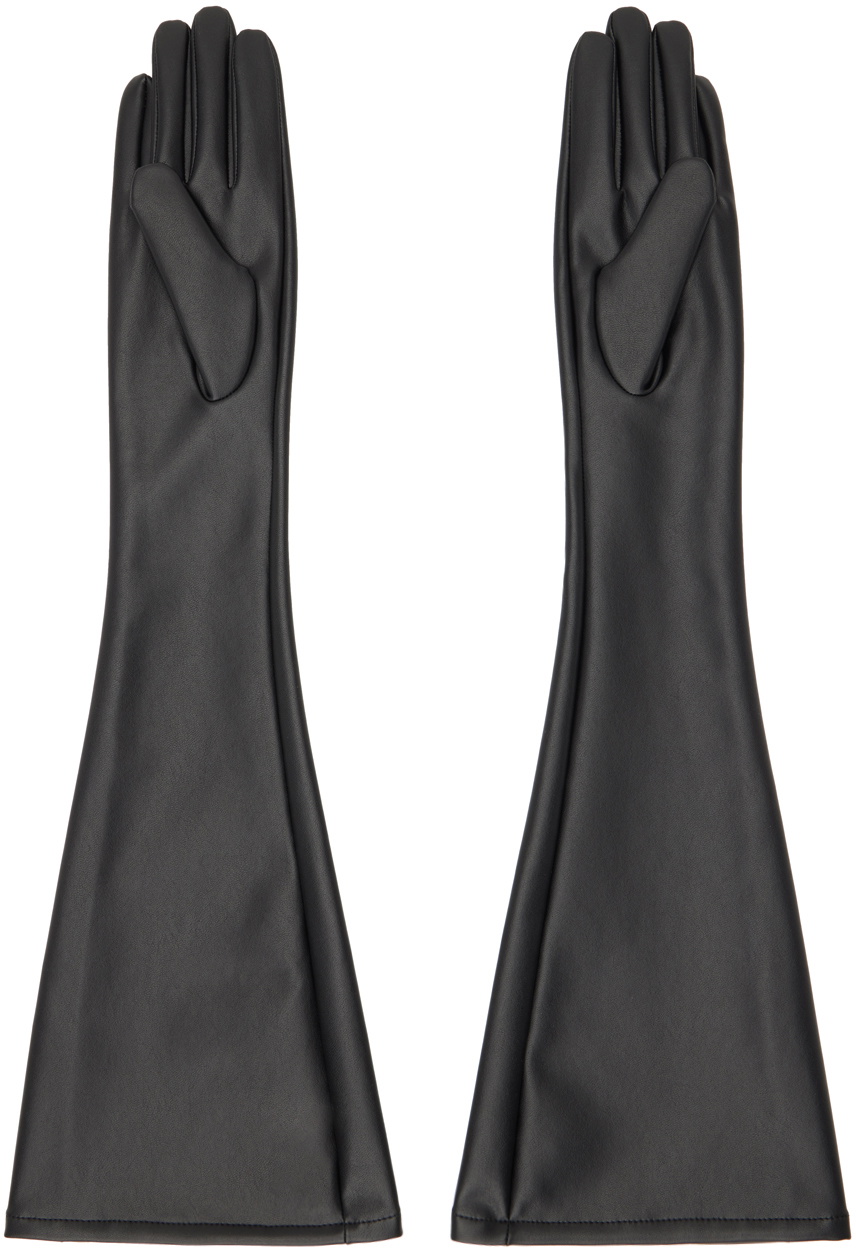 ISSEY MIYAKE Black Straight Seams Gloves