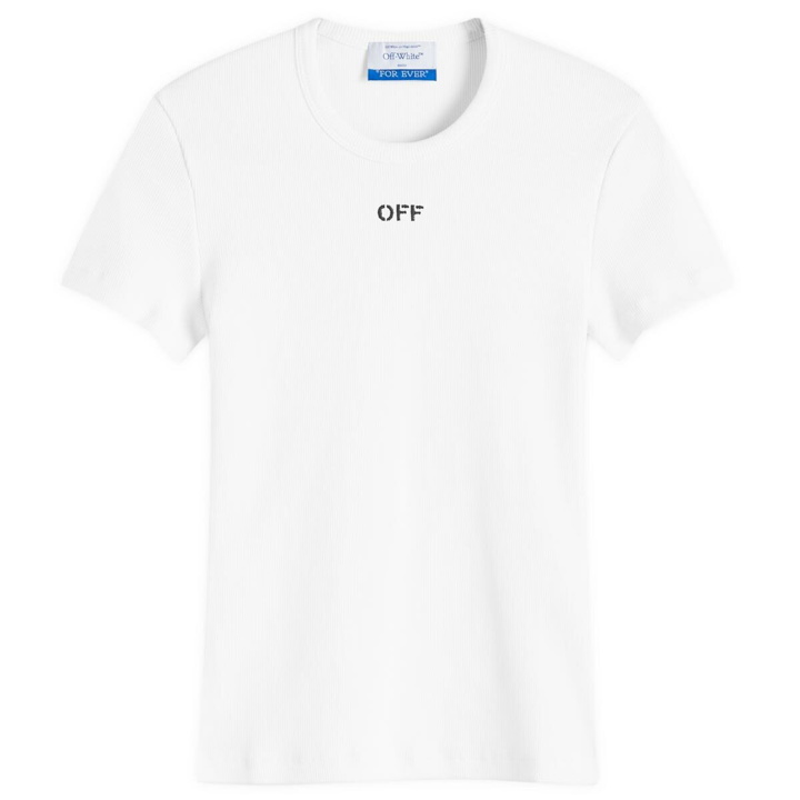 Photo: Off-White Women's Logo Graphic T-Shirt in White Black