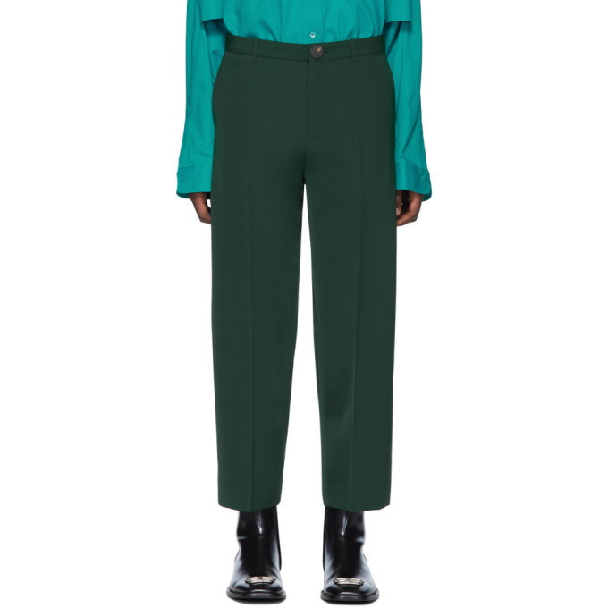 Photo: Balenciaga Green Cropped Trousers