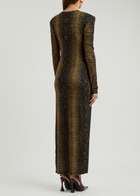 Norma Kamali Python-print Stretch-jersey Maxi Dress Multicoloured