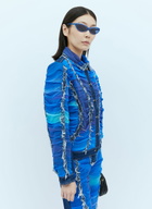 Paula Canovas del Vas Mesh Construction Denim Jacket