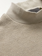 Fear of God - Logo-Appliquéd Cotton-Terry Mock-Neck T-shirt - Neutrals