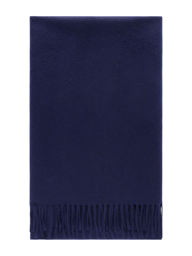 Photo: Begg & Co - Arran Fringed Brushed-Cashmere Scarf - Blue