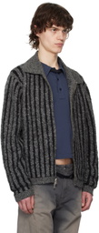Eckhaus Latta Gray & Black Duo Reversible Jacket