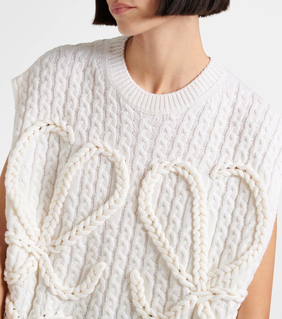 Loewe Anagram cable-knit wool vest
