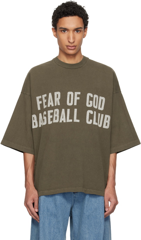 Photo: Fear of God Brown Baseball Club T-shirt