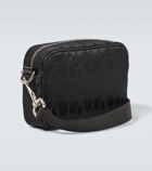 Valentino Garavani Toile Iconographe leather-trimmed shoulder bag
