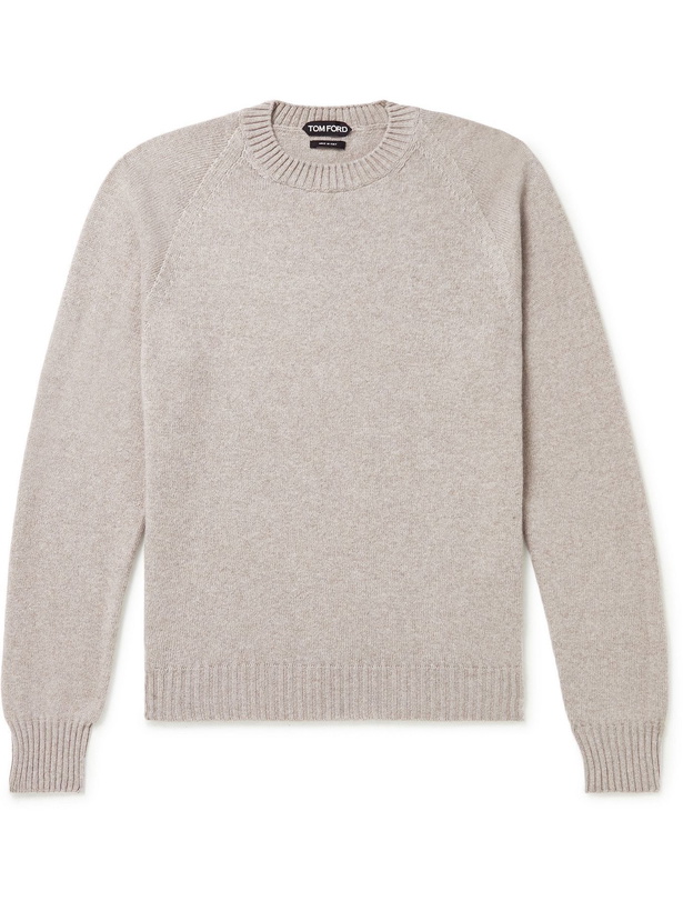 Photo: TOM FORD - Cashmere and Cotton-Blend Sweater - Neutrals