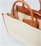 Lanvin - Leather-trimmed canvas tote bag