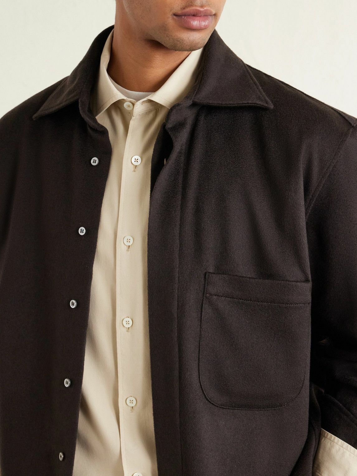 Saman Amel - Cashmere Shirt Jacket - Brown
