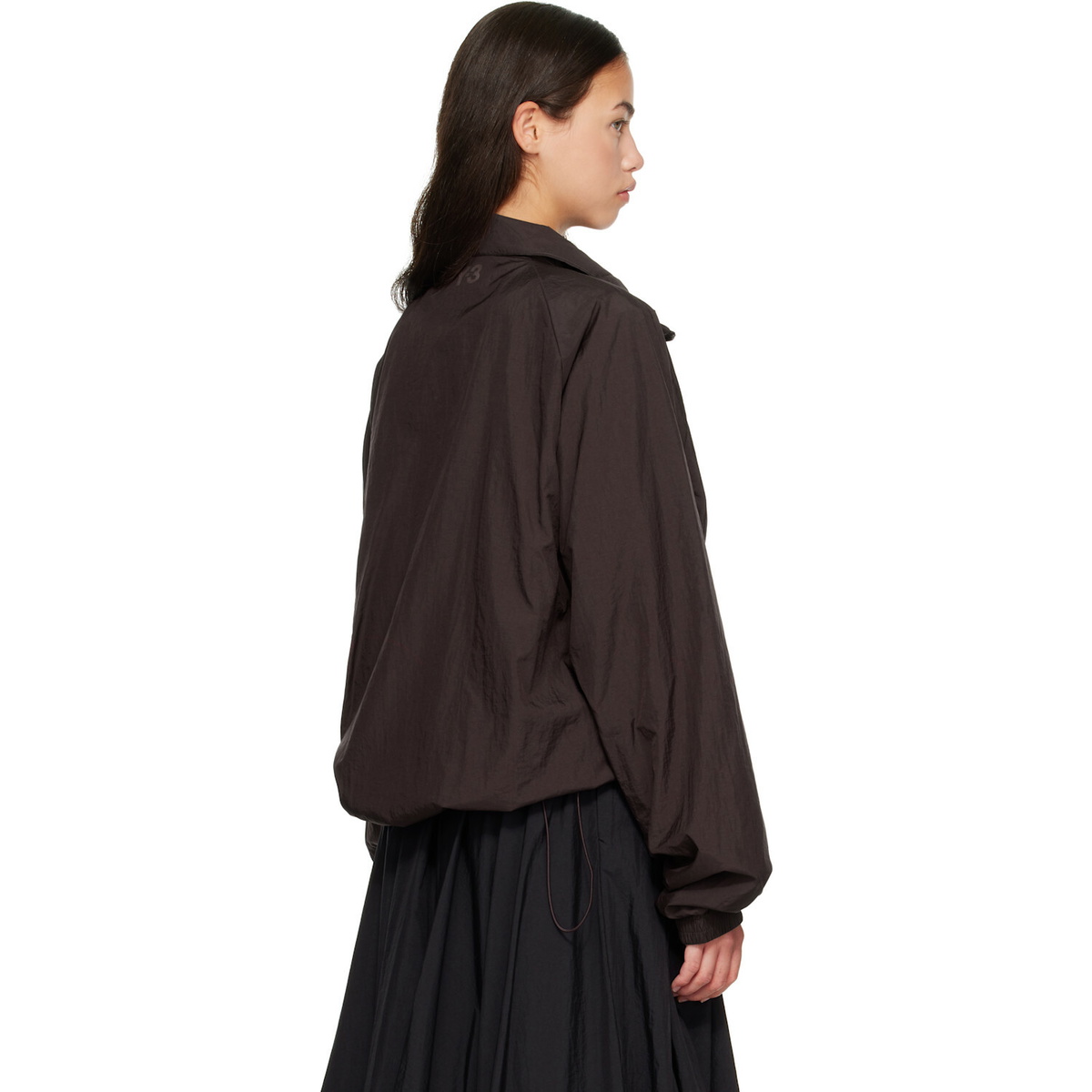 Y-3 Burgundy Gradient 3-Stripes Nylon Track Jacket