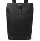 Brooks England - Pickwick Large Iridescent Leather-Trimmed Coated Cotton-Canvas Backpack - Black