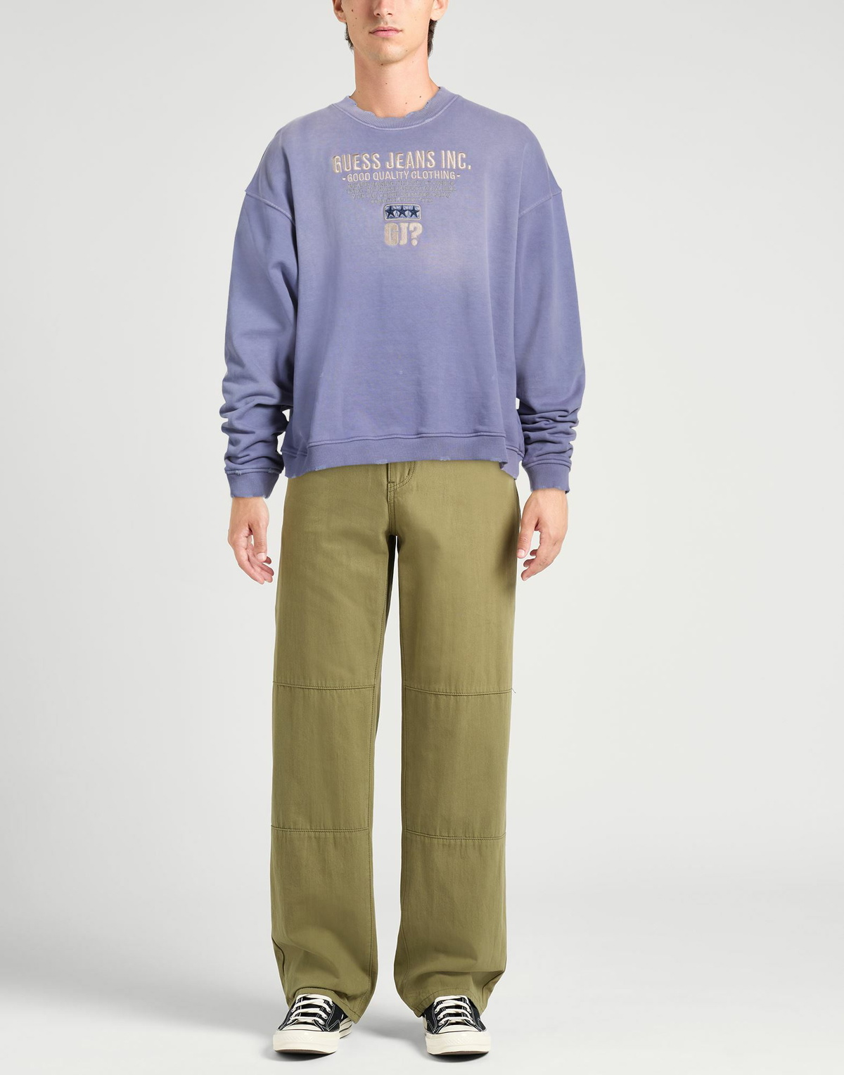 Guess Mens Sweatshirt in Purple