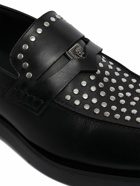VERSACE - Studded Leather Loafers