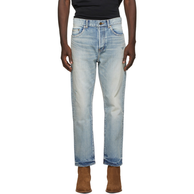 Photo: Saint Laurent Blue High-Rise 70s Jeans