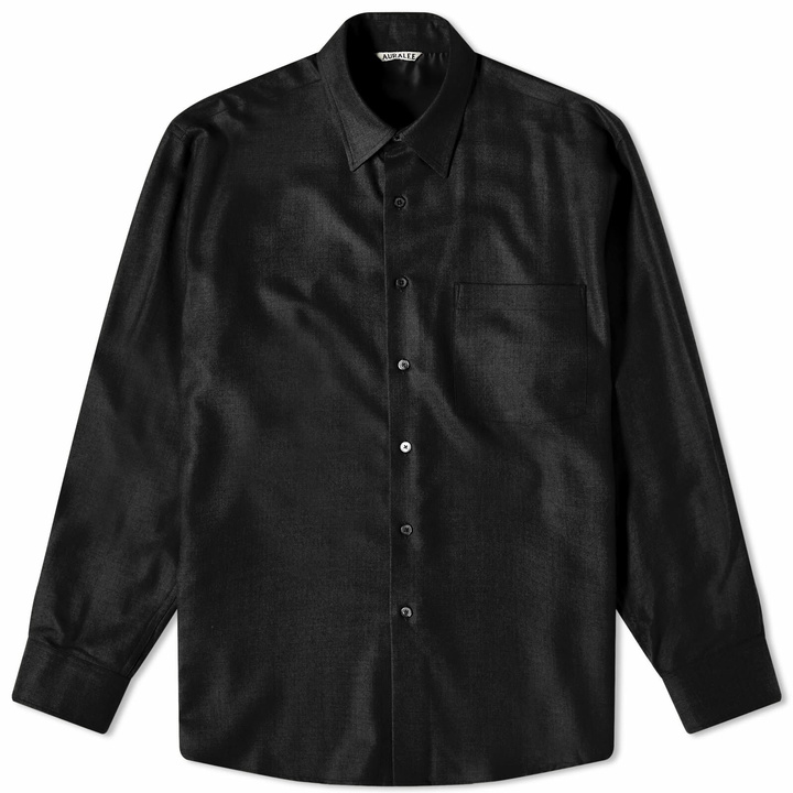 Photo: Auralee Men's Superlight Wool Shirt in Black