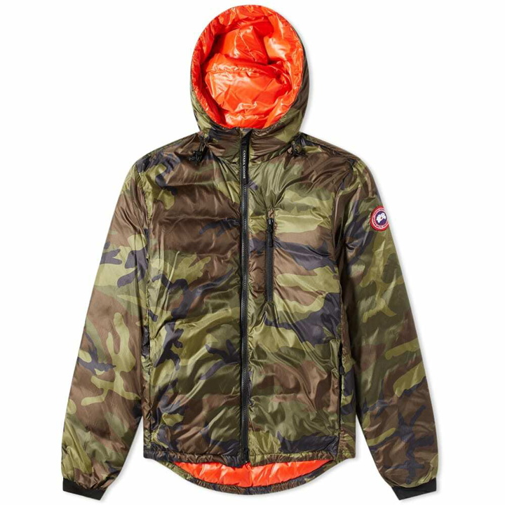 Photo: Canada Goose Men's Lodge Hooded Jacket in Classic Camo/Orange