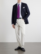 Caruso - Aida Wool and Cashmere-Blend Twill Blazer - Blue