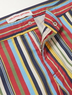 Orlebar Brown - Bulldog Mid-Length Striped Swim Shorts - Red