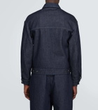 Giorgio Armani Striped herringbone denim jacket