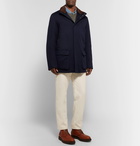 Loro Piana - Winter Voyage Suede-Trimmed Storm System Baby Cashmere Field Jacket - Blue