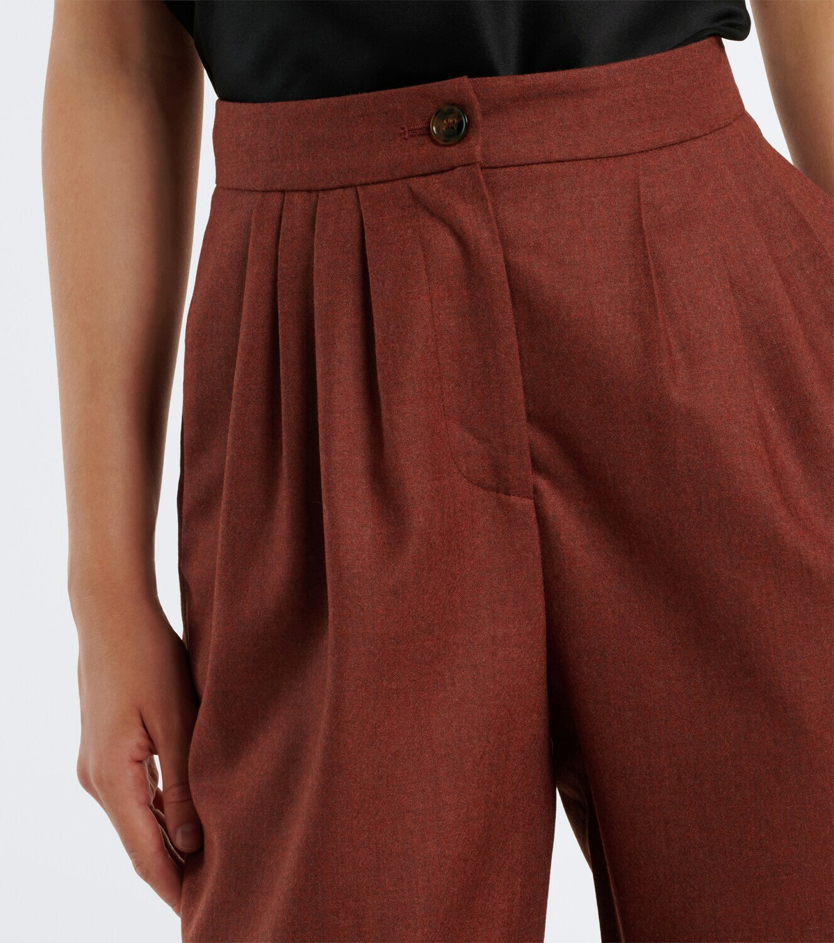 Blazé Milano Fox wool and cashmere straight pants