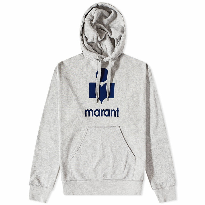 Photo: Isabel Marant Men's Miley Logo Hoody in Grey/Midnight