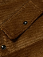 Drake's - Quilted Cotton-Corduroy Down Gilet - Brown