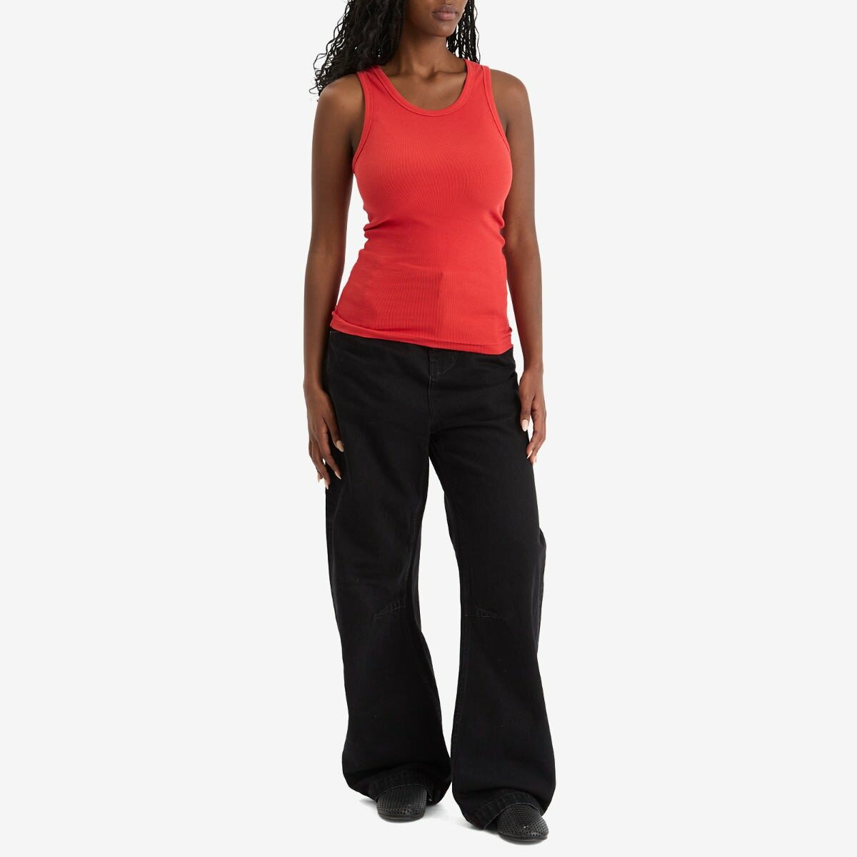 Entire Studios Women's Rib Tank Top in Cherry