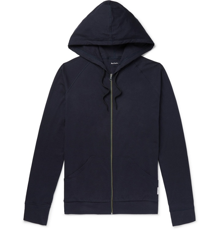 Photo: Paul Smith - Slim-Fit Cotton-Jersey Zip-Up Hoodie - Blue