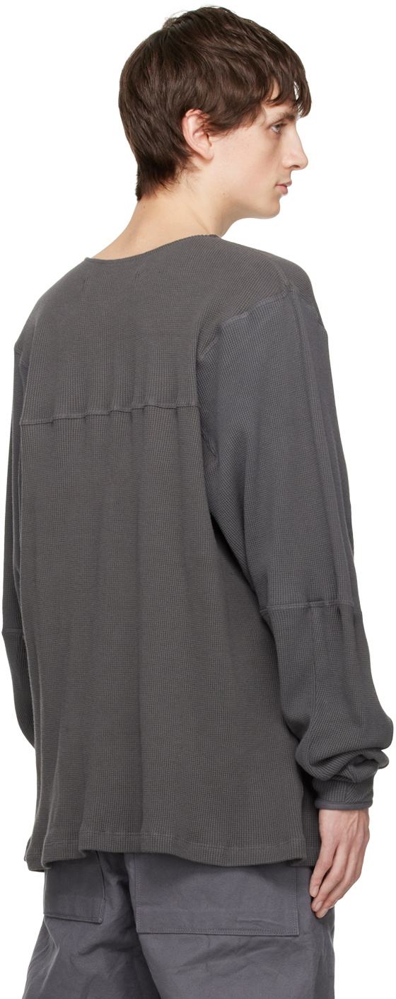 BRYAN JIMENÈZ Gray Paneled Sweatshirt