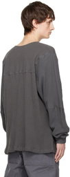 BRYAN JIMENÈZ Gray Paneled Sweatshirt