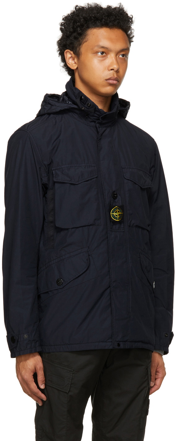 Stone Island Navy Naslan Light Watro Field Coat Stone Island