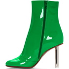 Vetements Green Patent Exit Lighter Boots