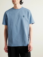 Maison Kitsuné - Logo-Appliquéd Cotton-Jersey T-Shirt - Blue