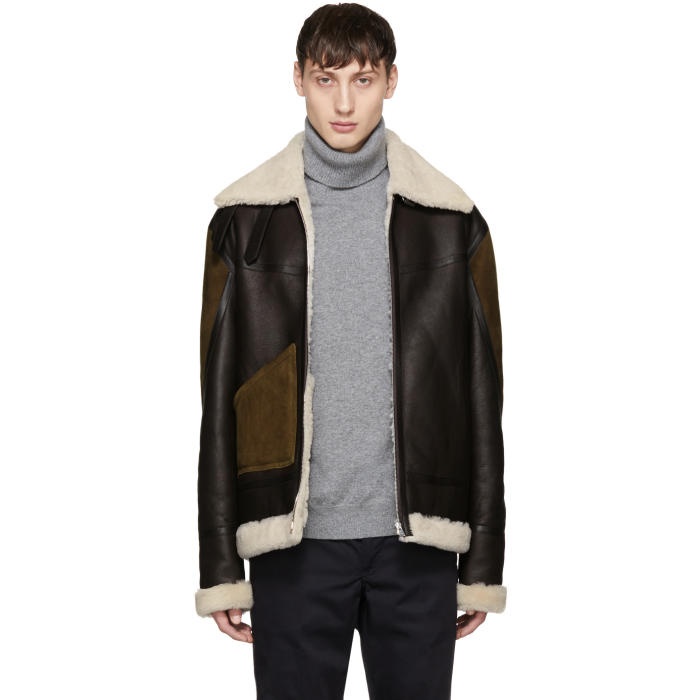 Photo: Paul Smith Brown Panelled Shearling Jacket