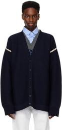 Maison Margiela Navy Reversed Cardigan