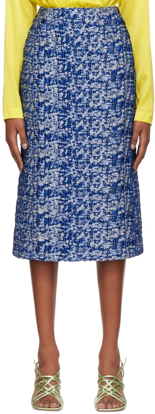 Photo: Dries Van Noten Blue Salby Midi Skirt