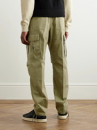 TOM FORD - New Enzyme Straight-Leg Cotton-Twill Drawstring Cargo Trousers - Green