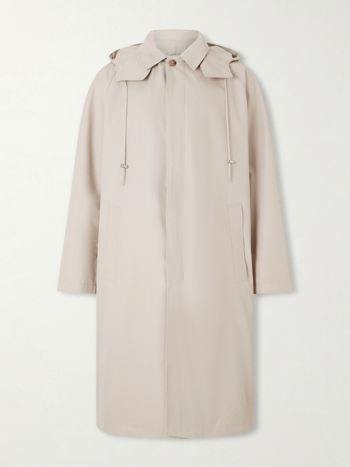 De Bonne Facture - Grandad Giant Mac Cotton Coat - Neutrals