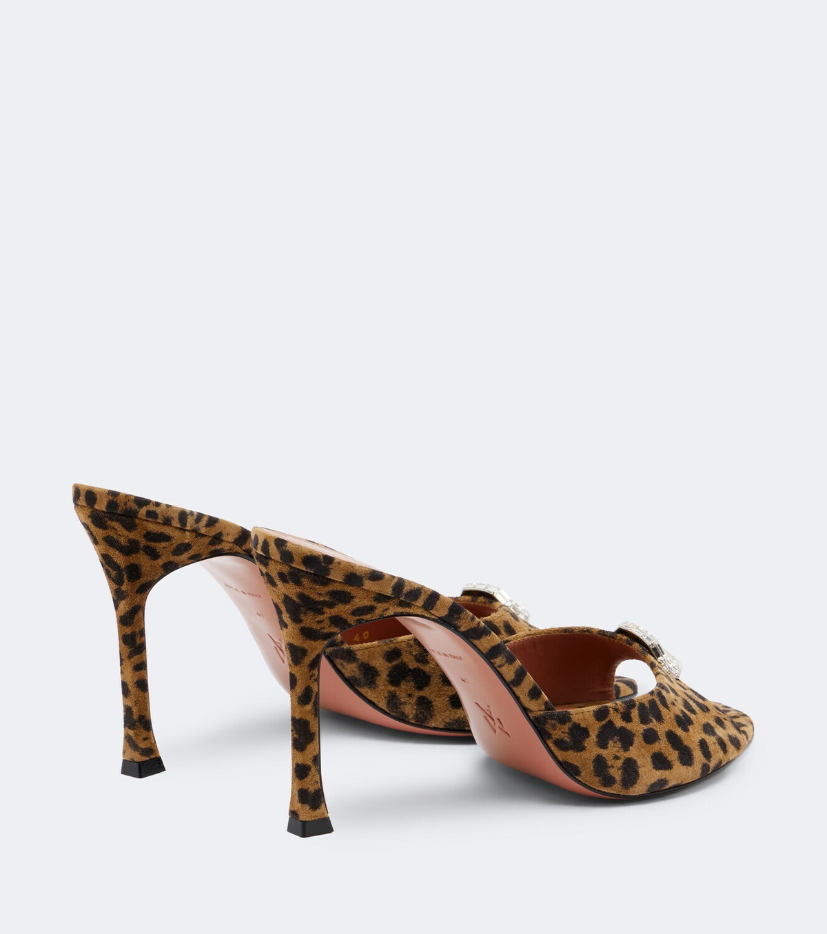Amina Muaddi Camelia leopard-print suede mules