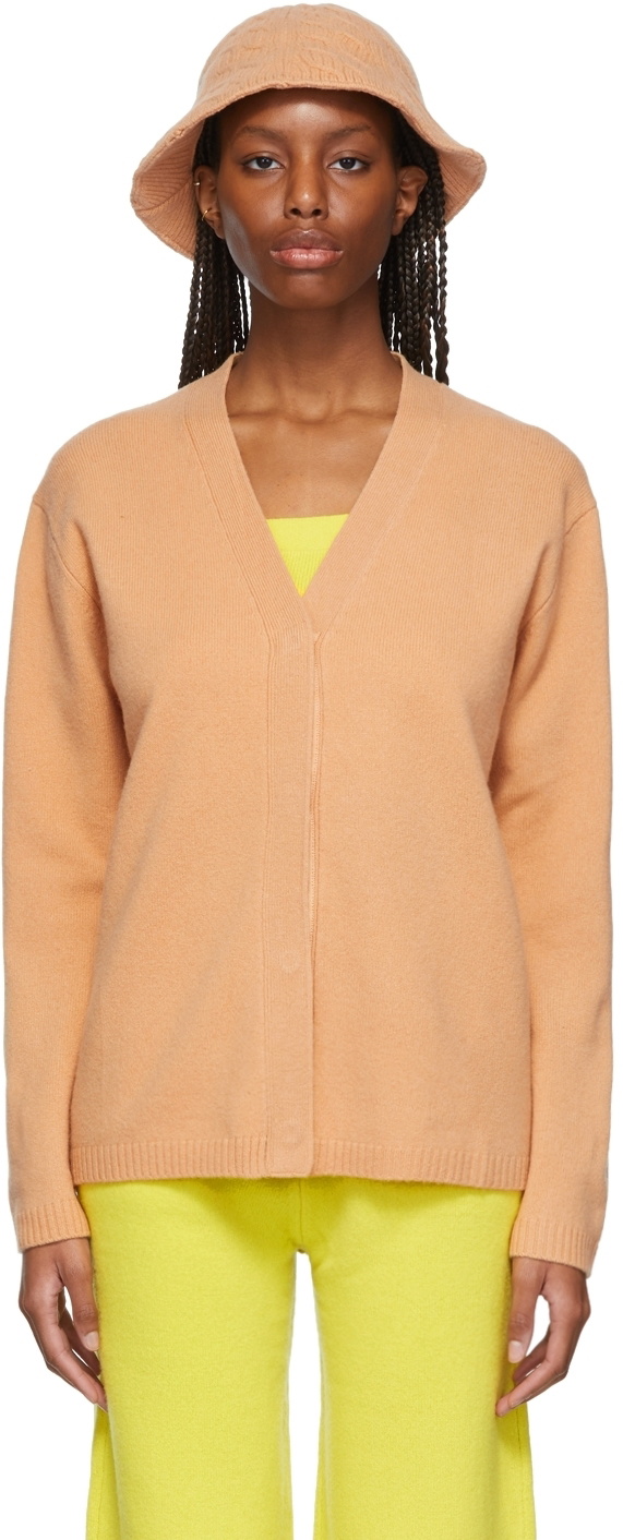 Victor Glemaud Orange Wool Cardigan