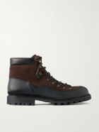 MORJAS - Leather-Trimmed Suede Hiking Boots - Brown