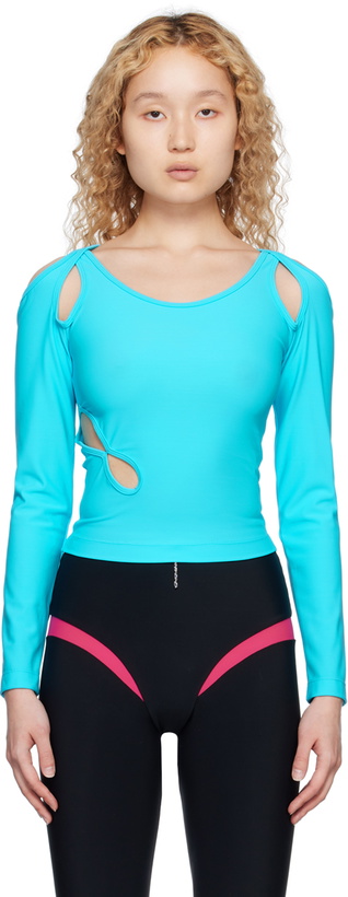 Photo: Marshall Columbia Blue Side Slash Long Sleeve T-Shirt