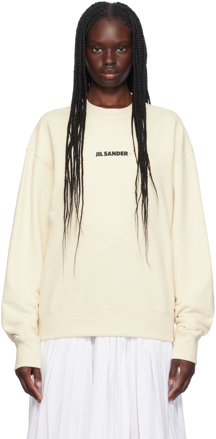 Jil Sander Off-White Printed Logo Sweatshirt